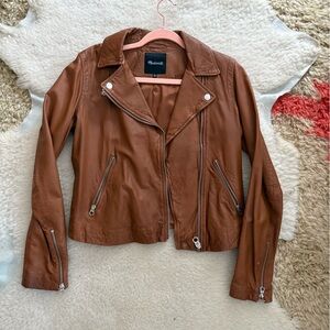 Madewell Brown Leather Motorcycle Jacket